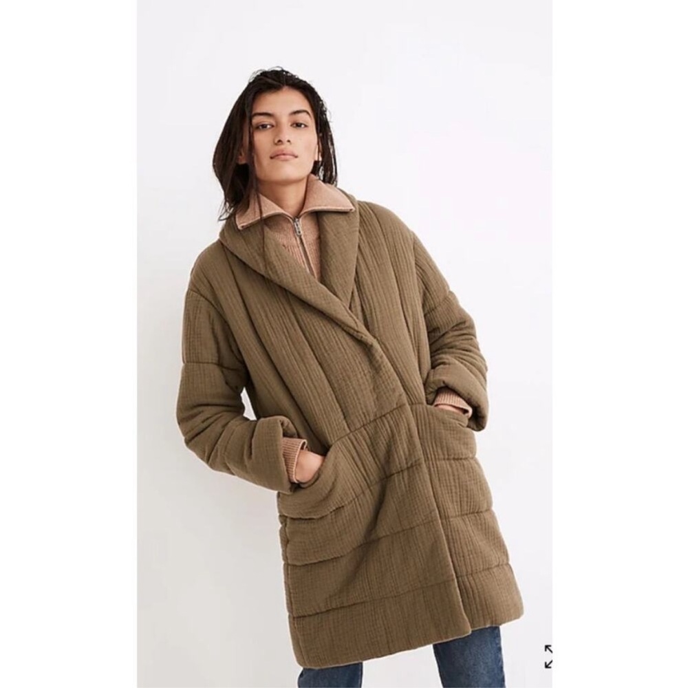 Madewell light spun fuming quilted jacket in distant surplus - Picture 2 of 4